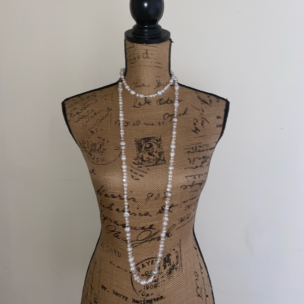 Coldwater Creek Fresh pearls/silver necklace